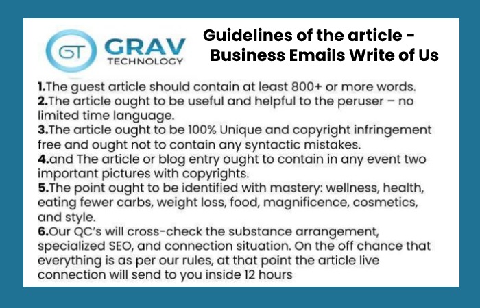 guidelines for writing article for grav technology 