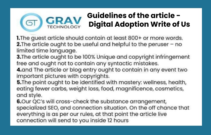 guidelines for writing article for grav technology 